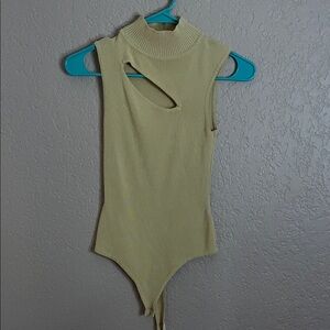 Chic Beige Sleeveless Bodysuit